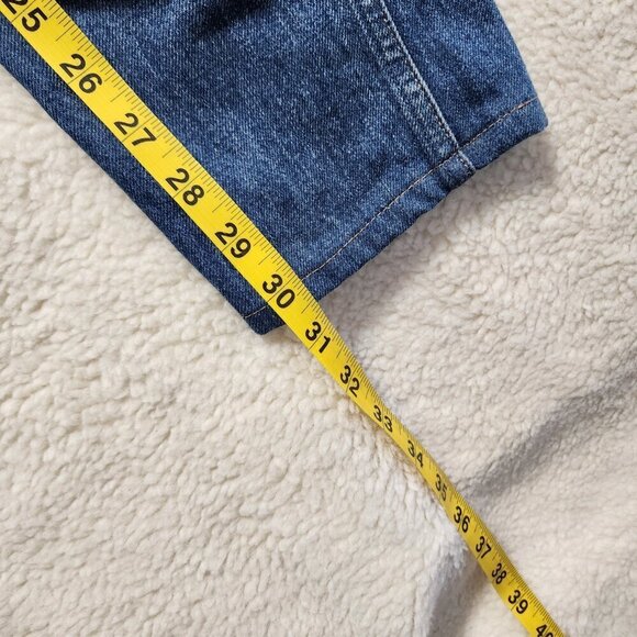Levis 606 Vintage Clothing Skinny Jeans 28x34 (28x30) Medium Wash Patches - Picture 11 of 12